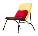 Simple Design of Armless Leisure Chair with Metal Frame Base