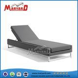 Outdoor Adjustable Back Fabric Chaise Lounge