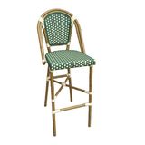 Aluminum Wicker Bamboo Barstool (BC-08021)