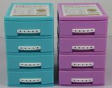 Two Colors 4 Layer Plastic Cabinet for Household