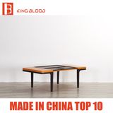 Square Coffee Table with Side Table Wood Material