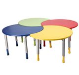 Colorful Height Adjustable Kids Collaborative Table with Wooden Top