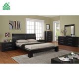Modern Style Bed Room Furniture Latest Double King Size Oak Upholstered Solid Wood Bed