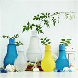 Glass Colorfull Vase with LED Light Decoration