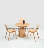 Factory Directly Wood Round Cafe Table with Chairs