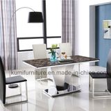 Dining Table with Stainles Steel Marble Top