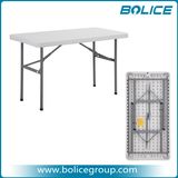 4ft Rectangle Plastic Utility Fold Table with One-Piece Top