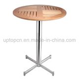 Solid Teak Wood Table with Stainless Steel for Outdoor (SP-AT335)