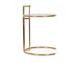 Eileen Gray Table in Rose Gold Finish  / Adjustable Table / Rose Gold End Table