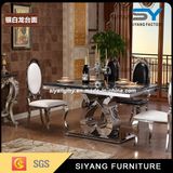 Furniture Dining Set Black Marble Table Dining Table with 6 Chair