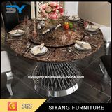 Stainless Steel Furniture Set Round Table Dining Table Chair