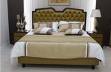 Foshan OEM Soft Leather Bed with Headboard and Full Size