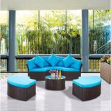 2017 Outdoor Leisure Garden Sofa Wicker Furniture Rattan Sofa Outdoor Furniture S203