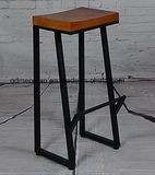 Creative Iron Wood Old Black High Stool Bar Stool (M-X3113)