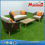 Oudoor Rope Woven+Teak Lounge Sofa