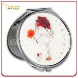 Lady Gift Custom Printing Portable Metal Makeup Mirror