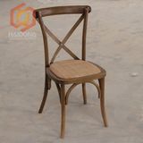 Garden Patio Oak Beech Wood Outdoor Vineyard X Cross Back Garden Wedding Chair