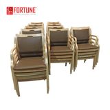 Cheap Price Stackable Space Saving Solid Wood Dining Chair for Sale
