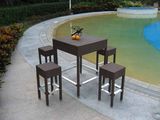 Rattan Outdoor Furniture Bar Table and Stool