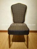 Antique Stackable Colorful Cross Back Wood Chair