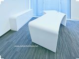 Acrylic Solid Surface Glacier White Office Executive Desk
