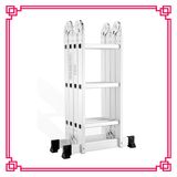 Folding Aluminium Ladder Price, Bookcase Ladder with 4*3 Steps