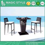 Synthetic Wicker Bar Stool Rattan Bar Table Outdoor Bar Set Rattan Club Stool (Magic Style)