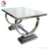Modern Living Room Designed Rectangle Stainless Steel Dining Table