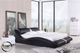 Modern Comfortable Leather Leisure Wooden Bed