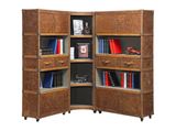 Customized Antique Leather Combination Bookcase, Household Furniture Bookcase