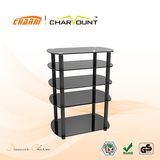 HiFi 5 Tiers Tempered Glass Modern Living Room TV Stand (CT-FTVS-K215BL)