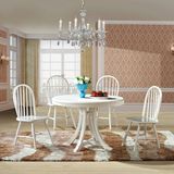 Modern White Solid Wood Foode Court Dining Windsor Chair (SP-EC758)