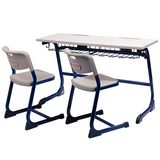 Wooden Top Double Student Table with Laminated MDF and Injection Edge