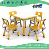 Kindergarten Wooden Classical Square Table with Orange Edge (HG-4904)