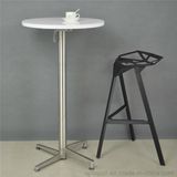 Folding MDF Painting Top Metal Leg Round Bar Table (SP-BT675)