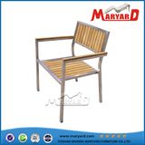 Stainless Steel+ Teak Garden Dining Chair