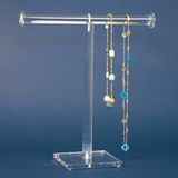 Acrylic T-Bar Bracelet Necklace Jewelry Displays Stands