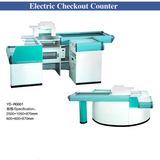 Supermarket Checkout Cash Counter Table Design with Conveyor Belt
