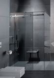 Project Frameless Top Roller System Sliding Stainless Steel Shower Enclosure (09-014)