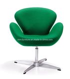Modern Living Room Swivel Wool Fabric Swan Chair