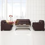 Contemporary Public Meeting Negotiating Ergonomic Leather Office Sofa