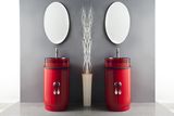 Red Acrylic Bathroom Cabinet
