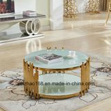 Modern Home Furniture Stainless Steel Oval Coffee Table