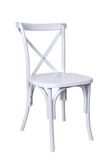 White Color Plastic Cross Back Chair