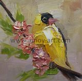 High Quality Handmade Modern Palette Knife Bird Oil Painting for Wall Decor