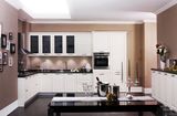 Modular House Furniture Modern PVC Wood Kitchen Furniture (zc-058)