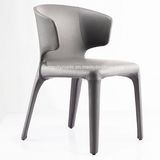 Modern Style Grey Leather Stackable Office Chair with Arm Rests