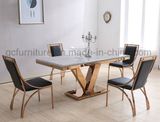 Rose Golden High Level Stainless Steel Dining Table