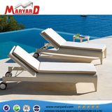 Adjustable Upholstered Beach Daybed Sunbed Chair and Leisure Garden Hotel Chaise Lounge