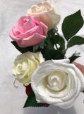 Beautiful Artificial Rose Silk Fake Flower Leaf Home Wedding Living Room Decor Bridal Bouquet for Household Decor